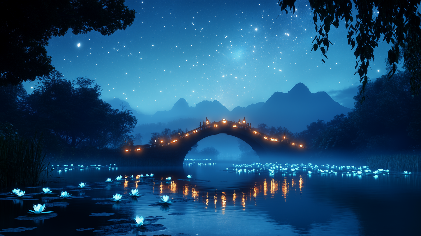 Fantasy - Wallpaper (9:16) Night Bridge