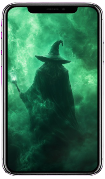 Fantasy-Wallpaper-Set(S): Dark Emerald, 5 Images (9:16)