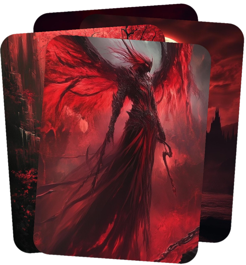 Fantasy-Wallpaper-Set(S): Dark Crimson, 5 Images (9:16)