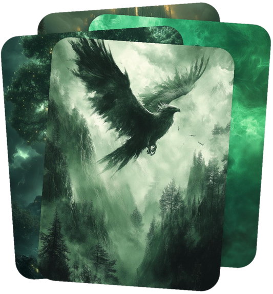 Fantasy-Wallpaper-Set(S): Dark Emerald, 5 Images (9:16)